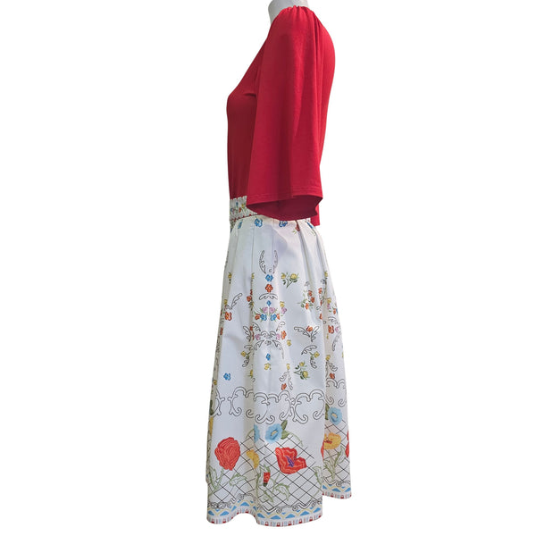 Marianna Déri, Faltenrock HANNA mit Blumenprint