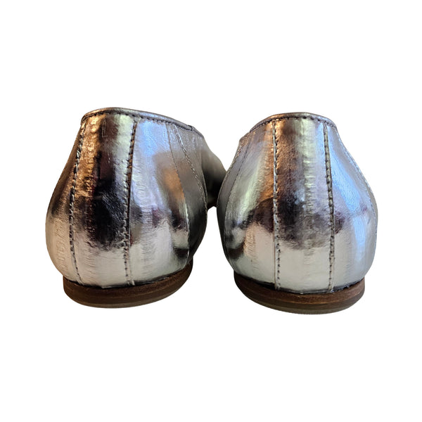 Ducanero, Ballerina aus Aalleder in Silber