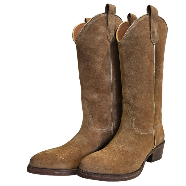 Ducanero, Hellbraune Cowboystiefel mit goldener Paspelierung