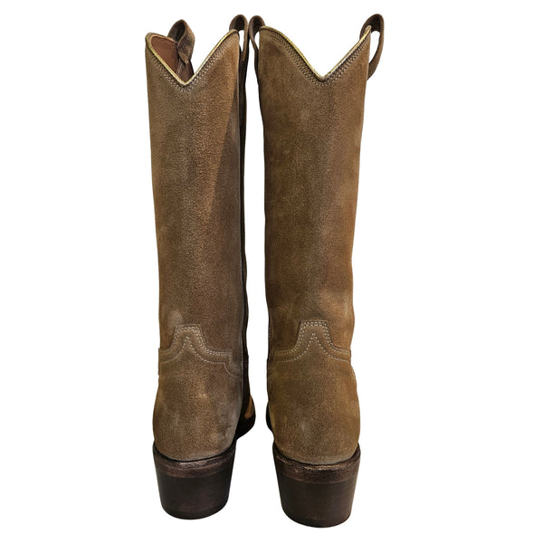 Ducanero, Hellbraune Cowboystiefel mit goldener Paspelierung