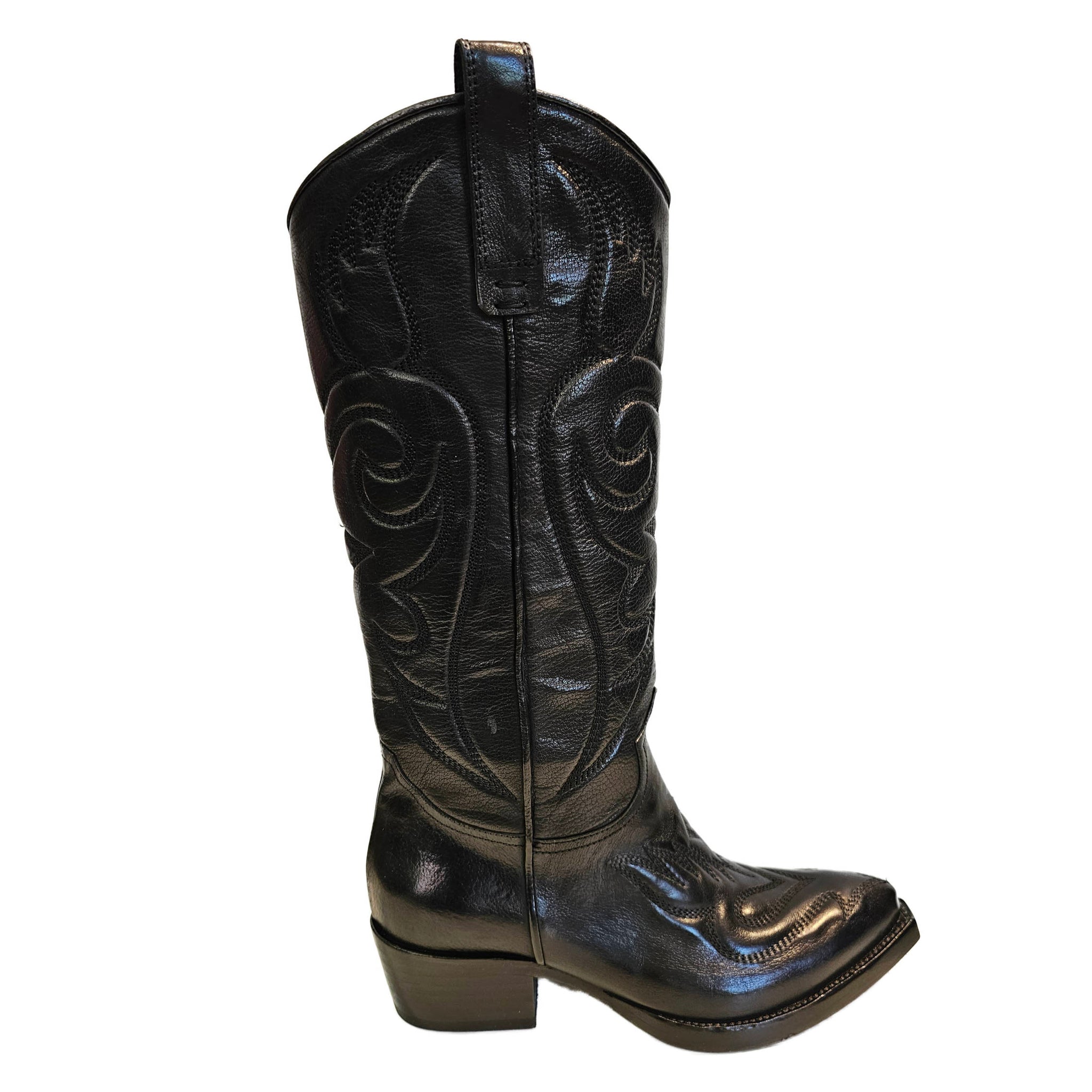 Ducanero, schwarzer Cowboystiefel