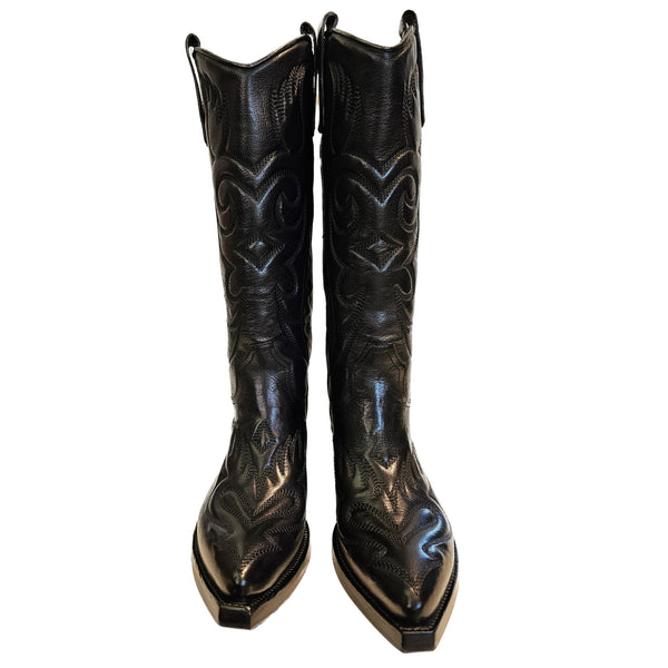 Ducanero, schwarzer Cowboystiefel