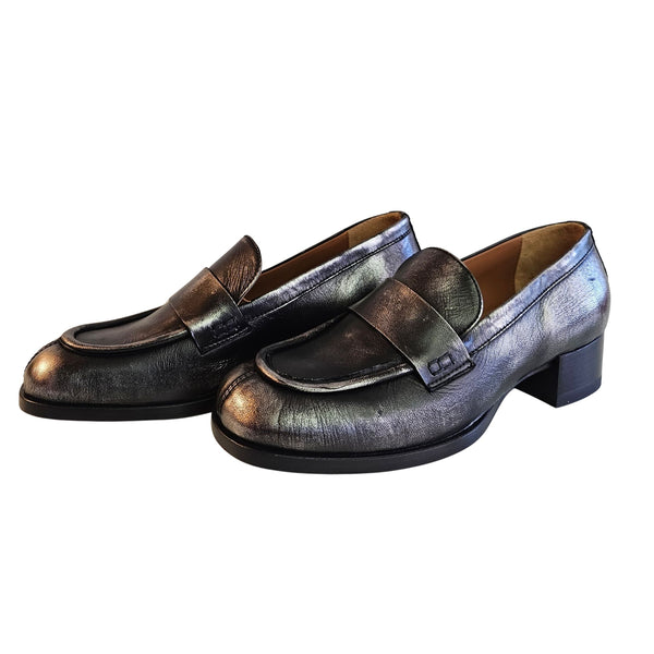 Ducanero, Loafer in Silber Metallic
