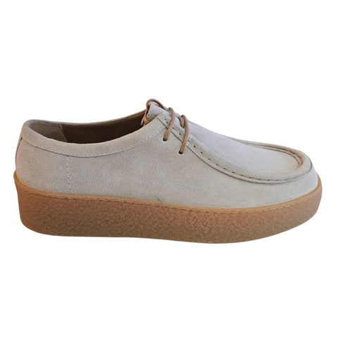Ducanero, Wildleder-Schnürschuh in Creme