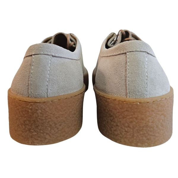 Ducanero, Wildleder-Schnürschuh in Creme