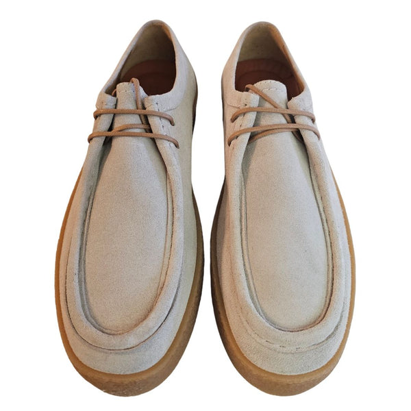 Ducanero, Wildleder-Schnürschuh in Creme