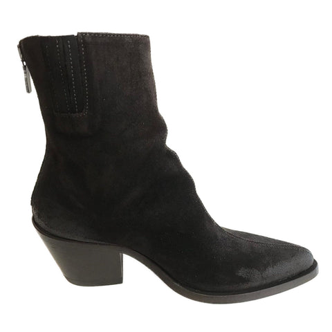 Ducanero, elegante Wildlederstiefelette in Schokobraun
