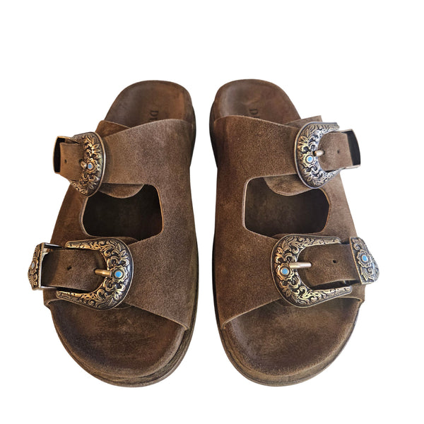 Ducanero, Pantolette, Wildleder, Hellbraun