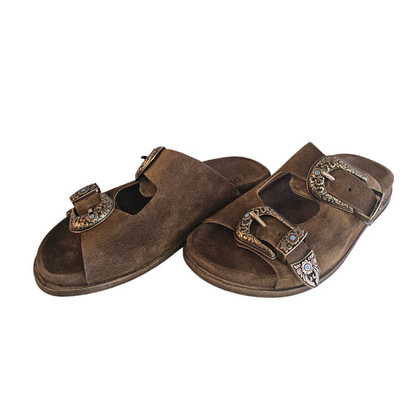 Ducanero, Pantolette, Wildleder, Hellbraun