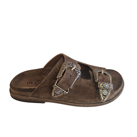 Ducanero, Pantolette, Wildleder, Hellbraun