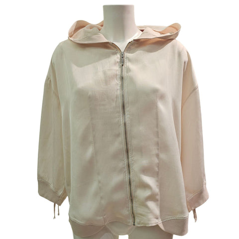 European Culture, Hoody-Jacke in Ecru