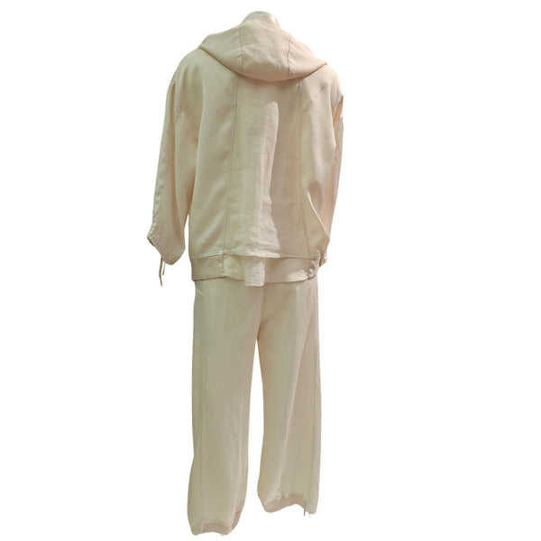 European Culture, Hoody-Jacke in Ecru