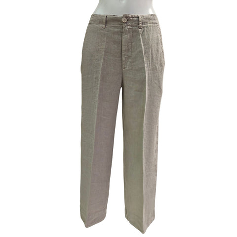 European Culture, sommerliche Leinen Culotte in Taupe