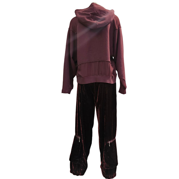 European Culture, Hoodie in Bordeaux