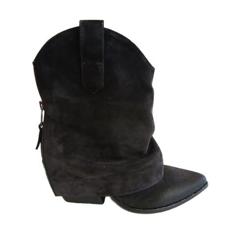 Elena Iachi, ausgefallene Stiefelette in Anthrazit
