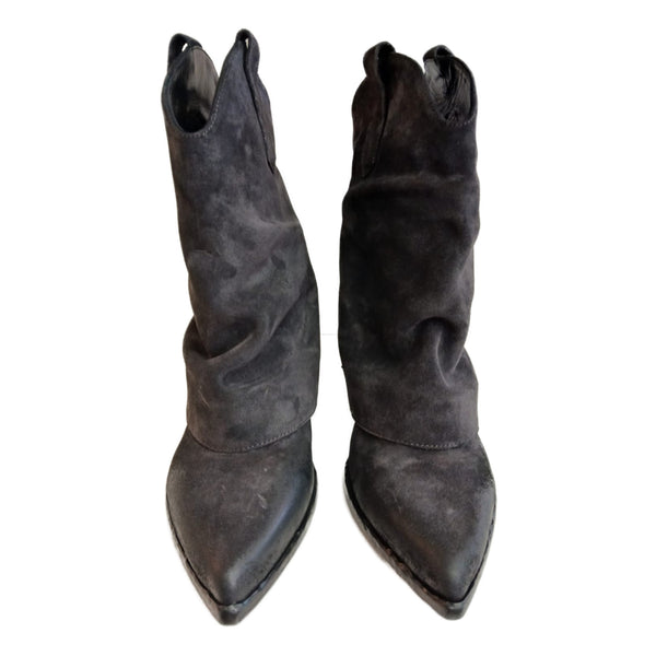 Elena Iachi, ausgefallene Stiefelette in Anthrazit