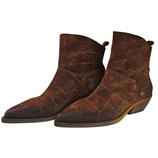 Elena Iachi, Cowboy Stiefelette in Cognac