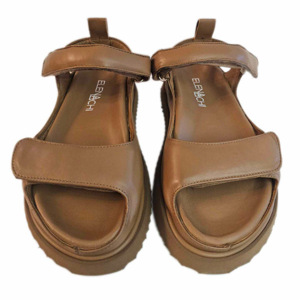 Elena Iachi, Sandalette in Cognac