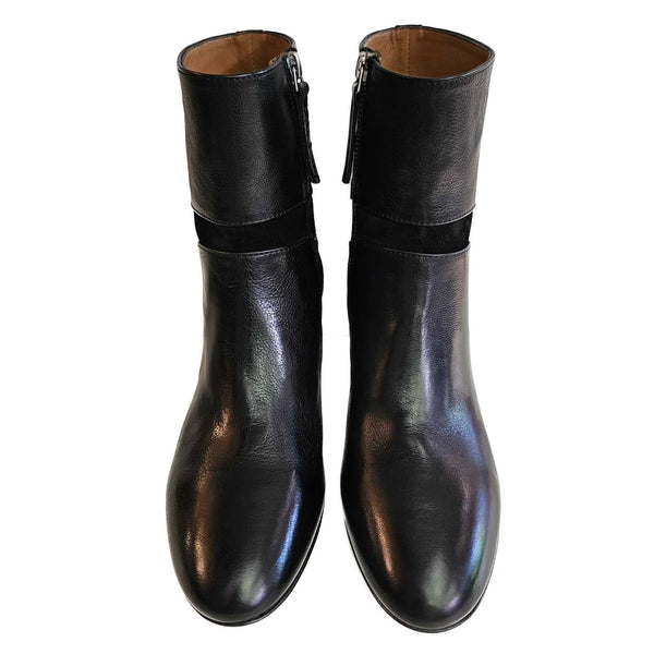 Elia Maurizi, Stiefelette in Schwarz mit Wildledereinsätzen