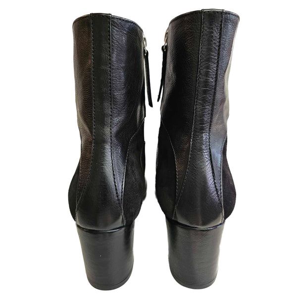 Elia Maurizi, Stiefelette in Schwarz mit Wildledereinsätzen