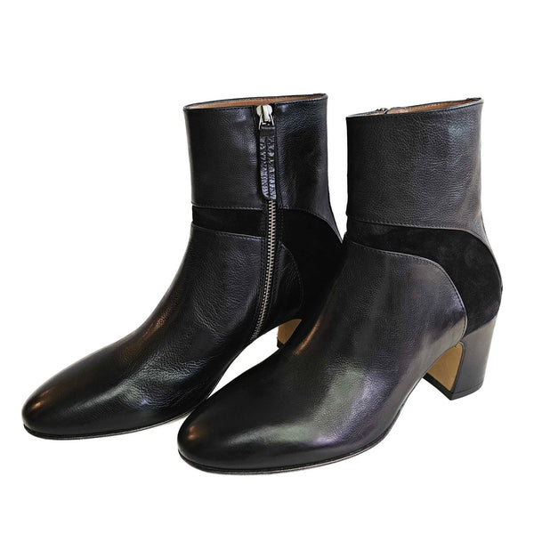 Elia Maurizi, Stiefelette in Schwarz mit Wildledereinsätzen
