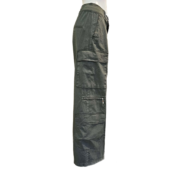 European Culture, lässige olivegrüne Cargohose