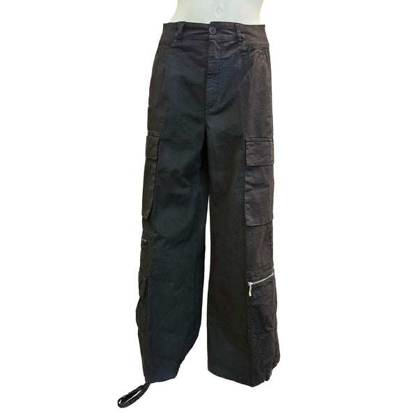 European Culture, lässige schwarze Cargohose