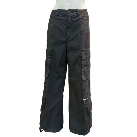 European Culture, lässige schwarze Cargohose