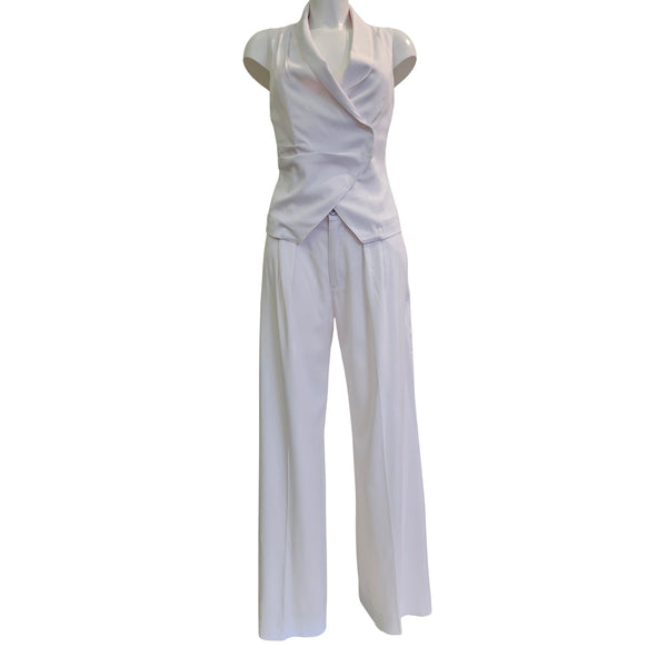 European Culture, straight geschnittene Hose in Beige (Set)