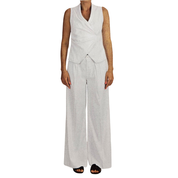 European Culture, straight geschnittene Hose in Beige (Set)