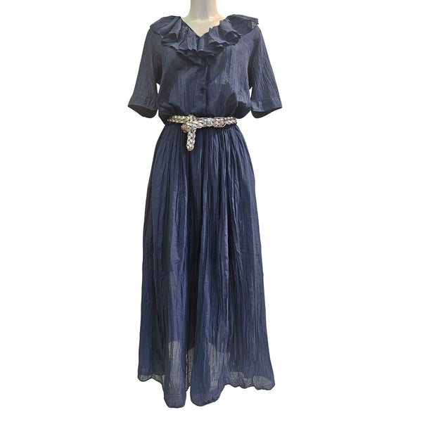 European Culture, Sommerkleid in dunklem Blau