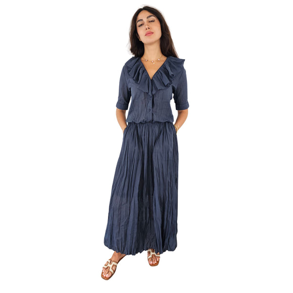 European Culture, Sommerkleid in dunklem Blau