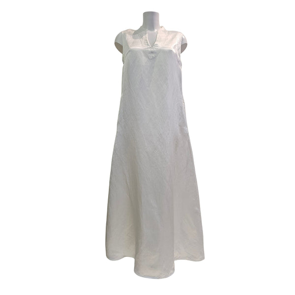 European Culture, Maxikleid in glänzendem Cremeweiß