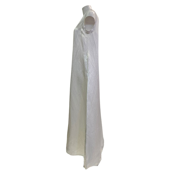 European Culture, Maxikleid in glänzendem Cremeweiß