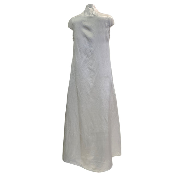 European Culture, Maxikleid in glänzendem Cremeweiß