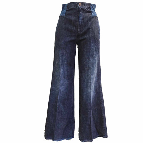 European Culture, Highwaist Jeans mit elastischen Bündchen