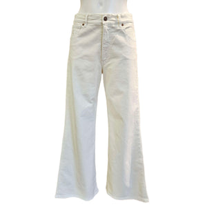 European Culture, Low-Waist Schlaghose in Crème