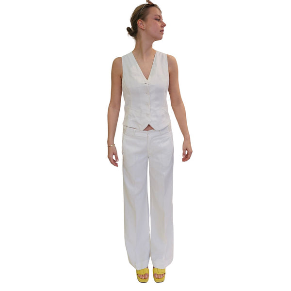European Culture, gerade Hose in Panna