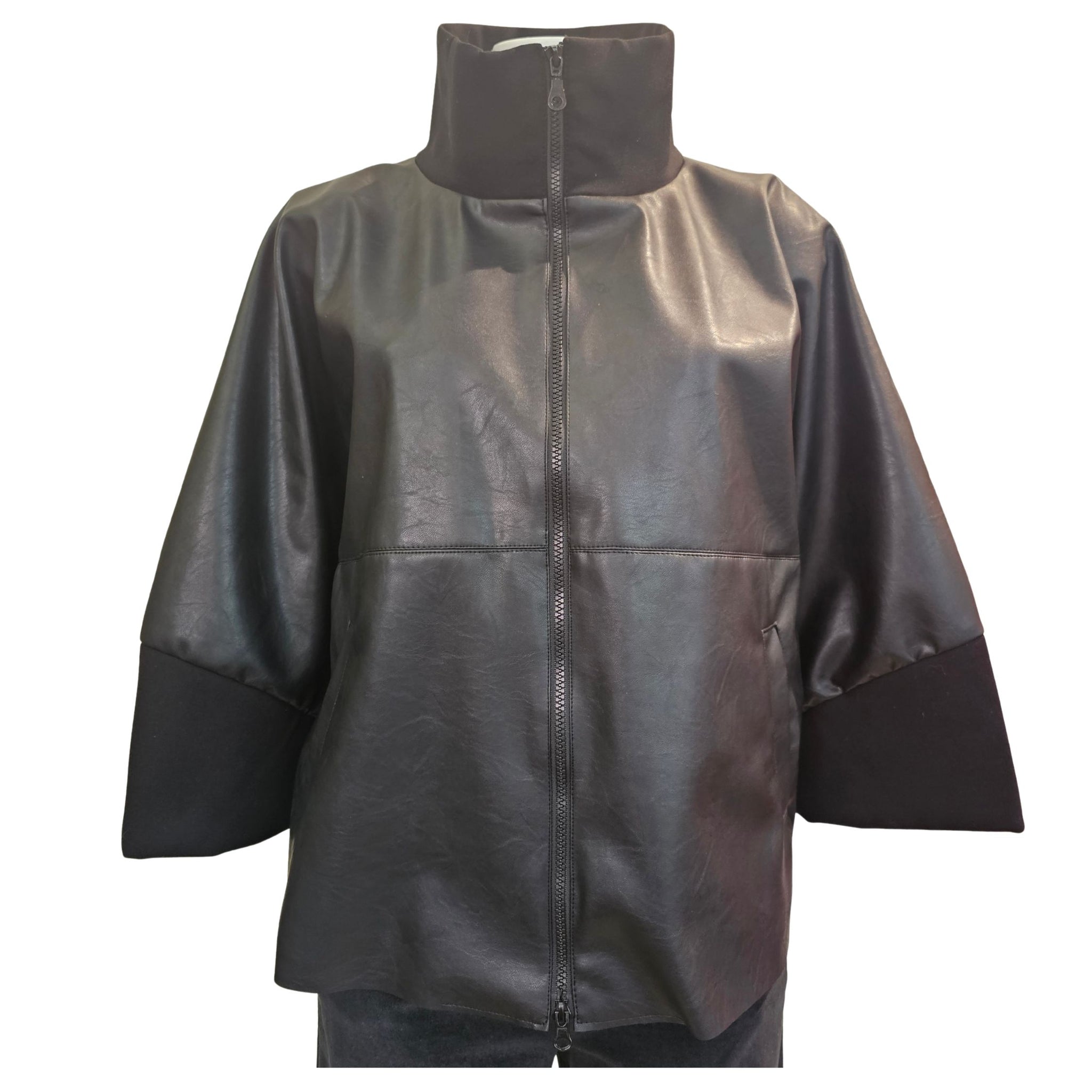 European Culture, Blouson aus Neopren in Schwarz