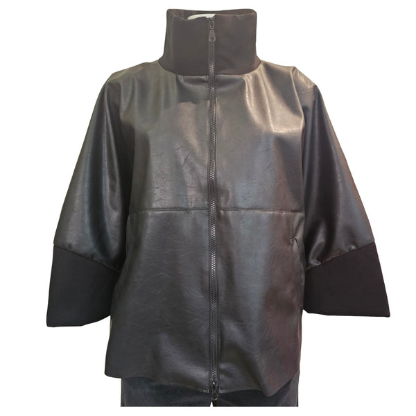 European Culture, Blouson aus Neopren in Schwarz