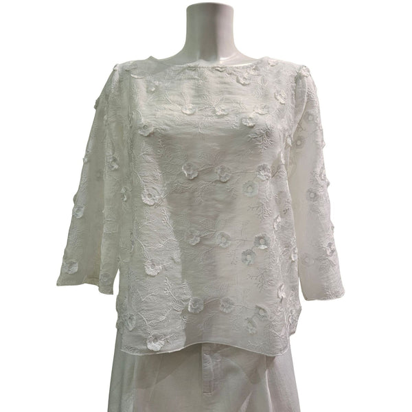European Culture, Bluse mit Rundhalsausschnitt