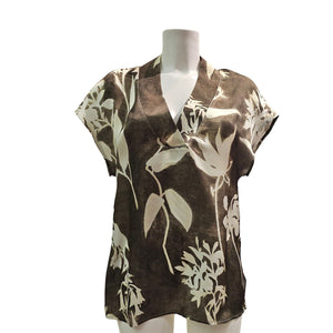 European Culture, Tunika-Bluse mit floralem Muster