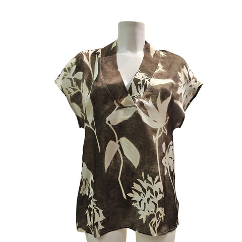 European Culture, Tunika-Bluse mit floralem Muster