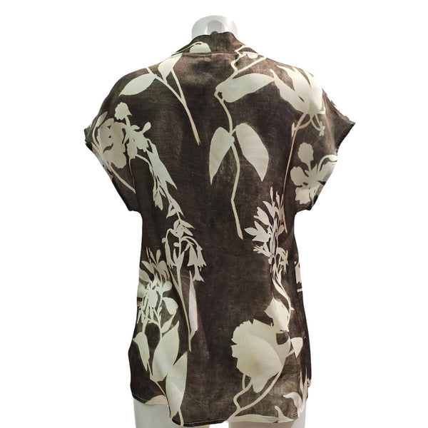 European Culture, Tunika-Bluse mit floralem Muster