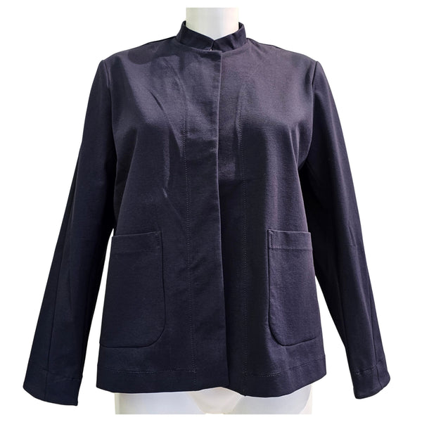 European Culture, Blazer "GIACCA" mit Stehkragen in dunkelblau