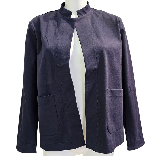 European Culture, Blazer "GIACCA" mit Stehkragen in dunkelblau