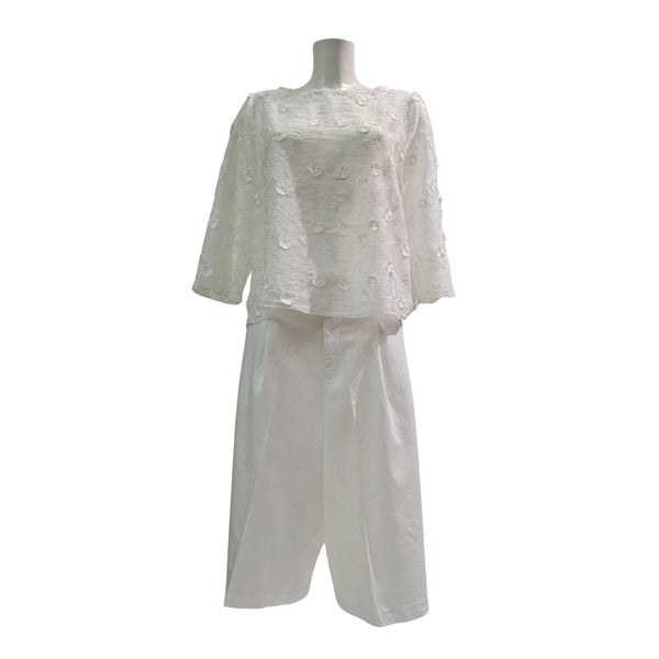 European Culture, Bluse mit Rundhalsausschnitt
