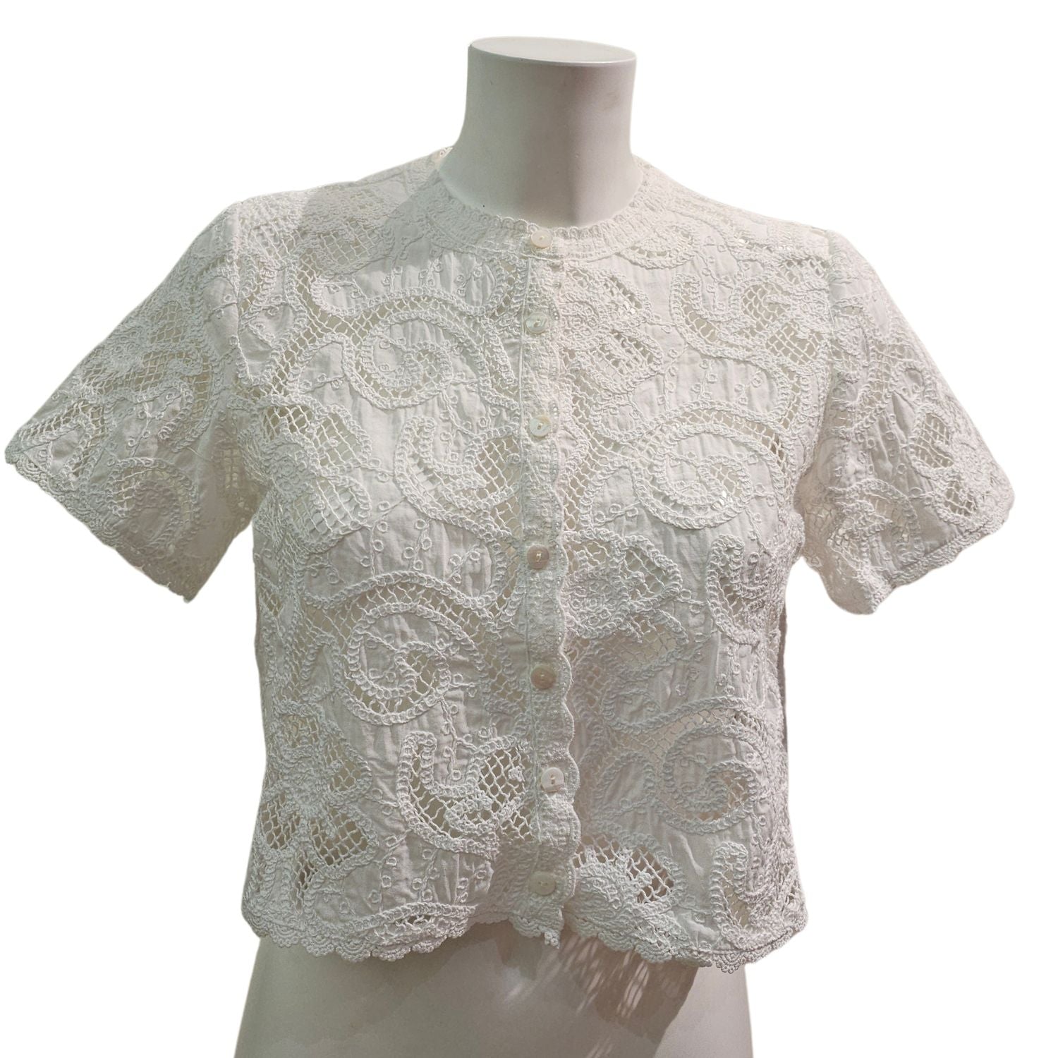 FRNCH PARIS, AELYA, Baumwollbluse in Offwhite