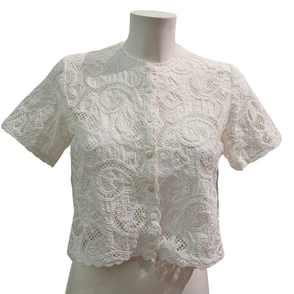 FRNCH PARIS, AELYA, Baumwollbluse in Offwhite