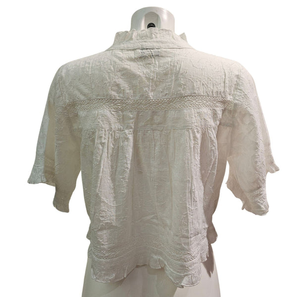 FRNCH PARIS, EINAT, Baumwollbluse in Creme